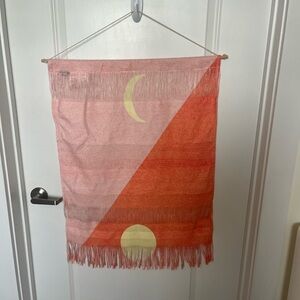 Small Orange Fringe Tapestry.